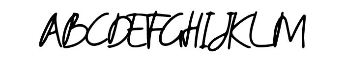 Aiden sign Font UPPERCASE