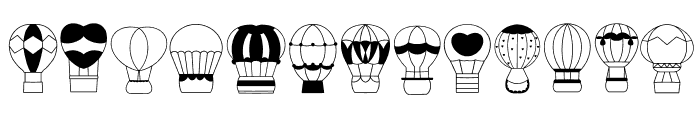 Air Balloon Dingbats Font UPPERCASE
