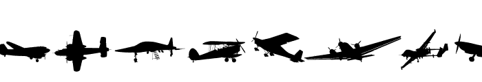 Aircraft Dingbats Font UPPERCASE