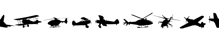 Aircraft Dingbats Font LOWERCASE