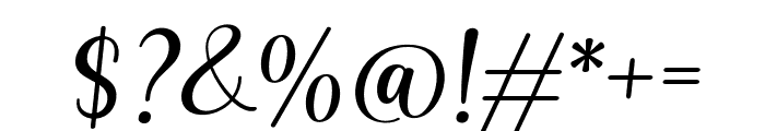 Aishya-Italic Font OTHER CHARS