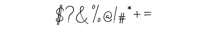 Akega Script Monoline Regular Font OTHER CHARS