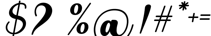 Akesta Italic Regular Font OTHER CHARS