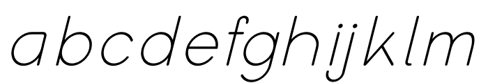 Aktual Italic Font LOWERCASE