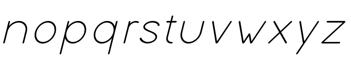 Aktual Italic Font LOWERCASE