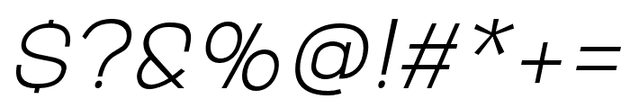 Akuina-ThinSlanted Font OTHER CHARS