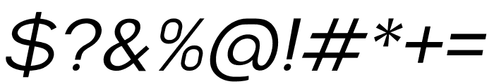 Alacrity Sans Light Italic Font OTHER CHARS
