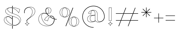 Alala Outline Font OTHER CHARS