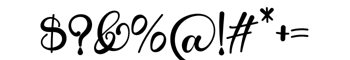 Alarate Script Font OTHER CHARS
