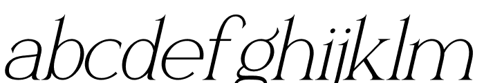 Alasika Italic Font LOWERCASE