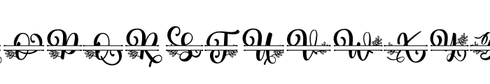 Albanian Olive Monogram 2 Font LOWERCASE