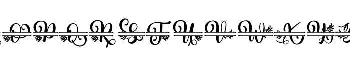 Albanian Olive Monogram 3 Font LOWERCASE