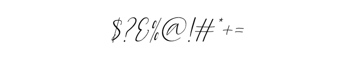 Alberth Italic Font OTHER CHARS