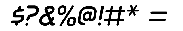 Aldin DemiBold Oblique Font OTHER CHARS