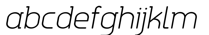 Aldin ExtraLight Oblique Font LOWERCASE