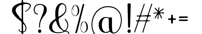 Alea Script Regular Font OTHER CHARS