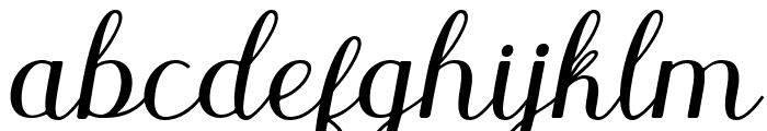 Alea Script Slant Regular Font LOWERCASE