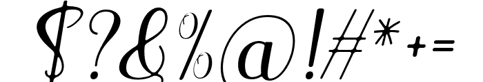 AleaScriptSlant-Regular Font OTHER CHARS