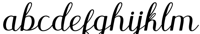 AleaScriptSlant-Regular Font LOWERCASE