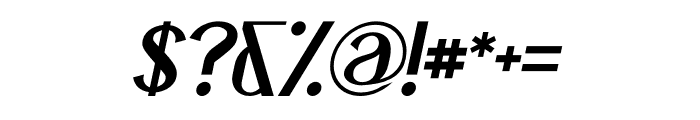 Alenia Italic Font OTHER CHARS