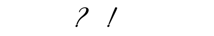 Alexandra-Italic Font OTHER CHARS