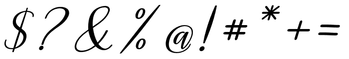 AlfaScrip Font OTHER CHARS