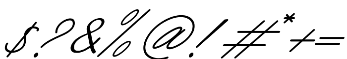 Aliantyara Signature Italic Font OTHER CHARS