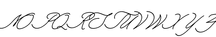 Aliantyara Signature Italic Font UPPERCASE