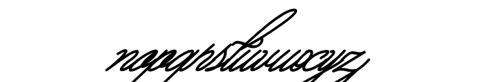 Aliantyara Signature Italic Font LOWERCASE