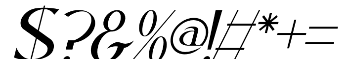 Alifysta Italic Font OTHER CHARS