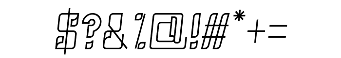 Aligan Italic Font OTHER CHARS