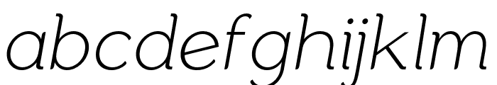 Aligarh Thin Oblique Font LOWERCASE