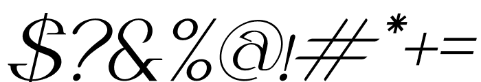 Alika Italic Font OTHER CHARS
