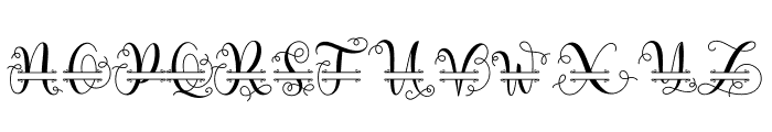 Alina monogram Font UPPERCASE