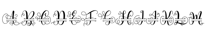 Alina monogram Font LOWERCASE