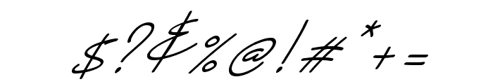 Aline Signature Tilted Font OTHER CHARS