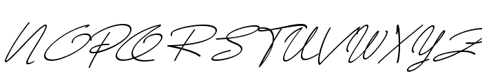 Aline Signature Tilted Font UPPERCASE