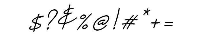 AlineSignature-Italic Font OTHER CHARS