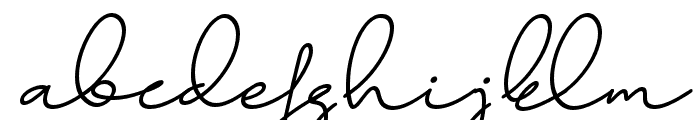AlineSignature-Italic Font LOWERCASE