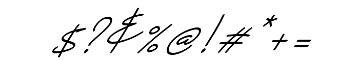 AlineSignature-Tilted Font OTHER CHARS