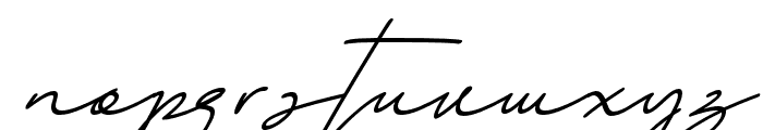 AlineSignature-Tilted Font LOWERCASE