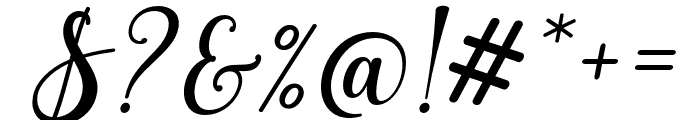 AlishaArthur-Italic Font OTHER CHARS