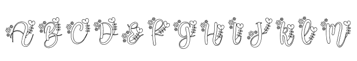 Alissa Monogram Font UPPERCASE