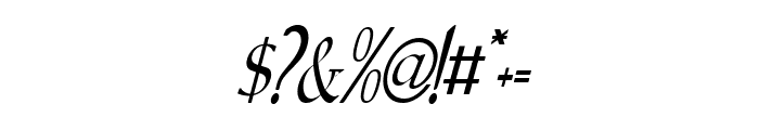 Allcania Italic Font OTHER CHARS