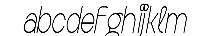 Allegany Condensed Italic Font LOWERCASE