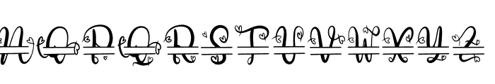 Allesia Monogram Font LOWERCASE