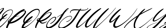 Allessa Curly Italic Font UPPERCASE