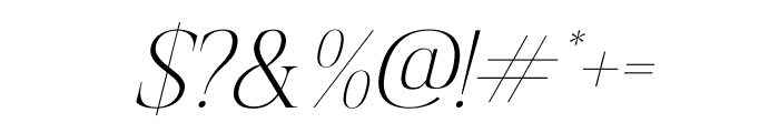 Allisa Italic Font OTHER CHARS