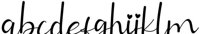 Allitta Calligraphy Font LOWERCASE