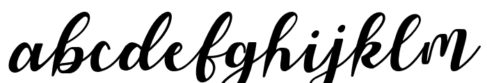 Allyca Regular Slanted Font LOWERCASE
